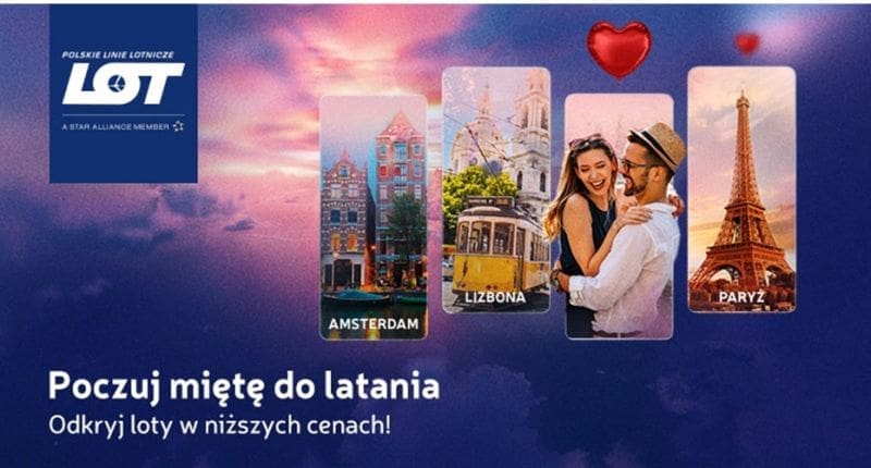 Walentynkowa oferta Polskich Linii Lotniczych LOT